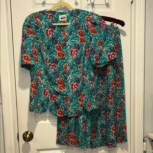 Vintage Leslie Fay blouse/skirt set
